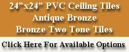 PVC Antique Bronze Tiles - Fire Rated