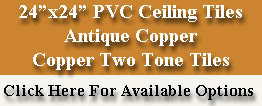 PVC Antique Copper Tiles - Fire Rated