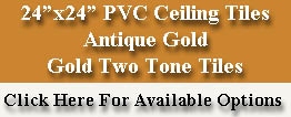 PVC Antique Gold Tiles - Fire Rated