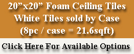 Foam Ceiling Tiles in 8pc case