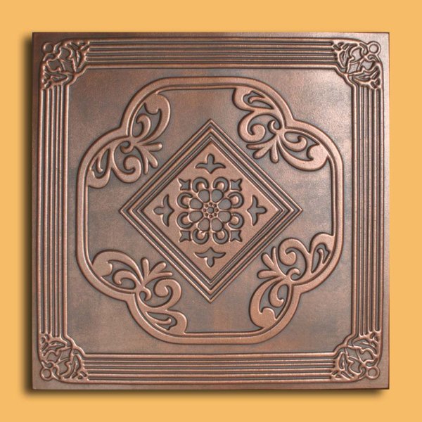 20x20" Ostrava Copper Brown PVC 20mil Ceiling Tiles