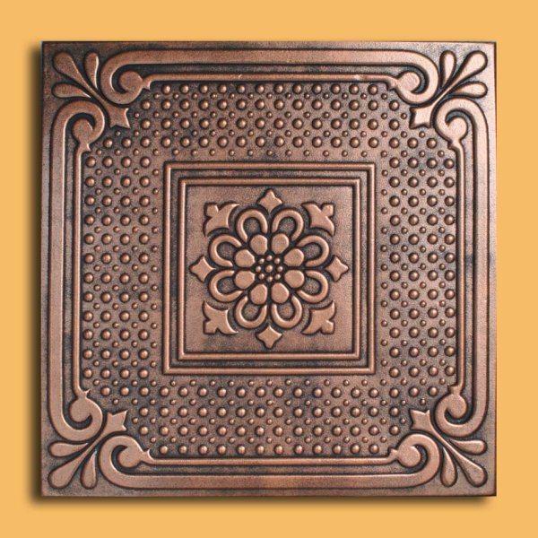 20x20" Vienna Copper Black PVC 20mil Ceiling Tiles