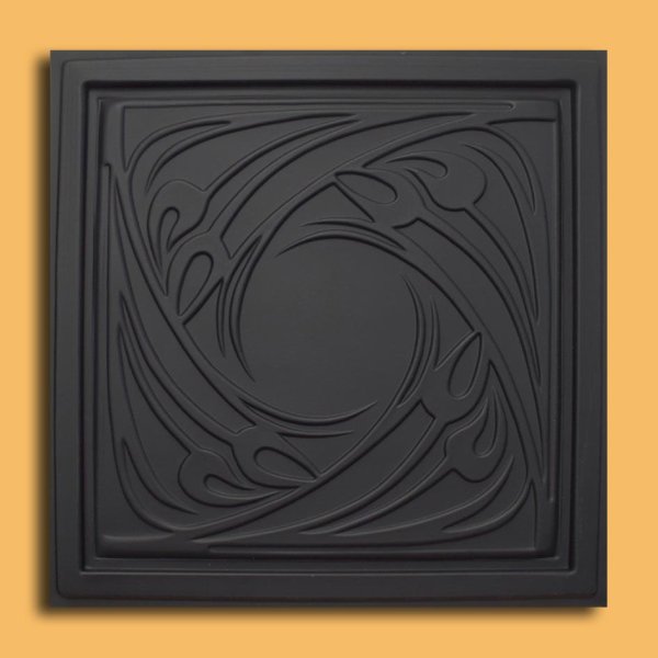 24"x24" Genoa Black PVC 20mil Ceiling Tiles