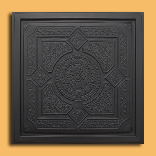 24"x24" Lima Black PVC 20mil Ceiling Tiles