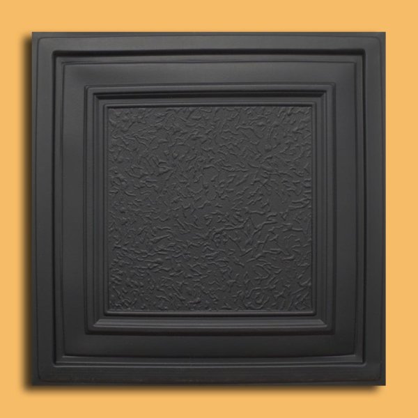 24"x24" Zeta Black PVC 20mil Ceiling Tiles