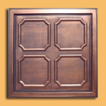 24″x24″ Alfa Antique Copper Black PVC 20mil Ceiling Tiles