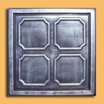 24″x24″ Alfa Antique Silver Black PVC 20mil Ceiling Tiles