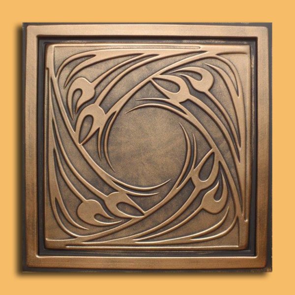 24"x24" Genoa Antique Bronze Black PVC 20mil Ceiling Tiles