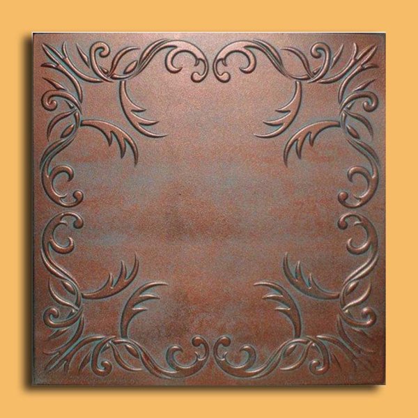 20"x20" Roven Antique Copper Patina Ceiling Tiles