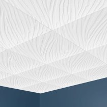 20"x20" Toledo White Tile Ceiling Tiles