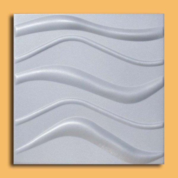 20"x20" Wave White Tile HD Foam Ceiling Tiles