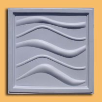 24″x24″ Wave White PVC 20mil Ceiling Tiles