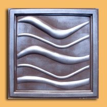 24″x24″ Wave Antique Silver Brown PVC 20mil Ceiling Tiles