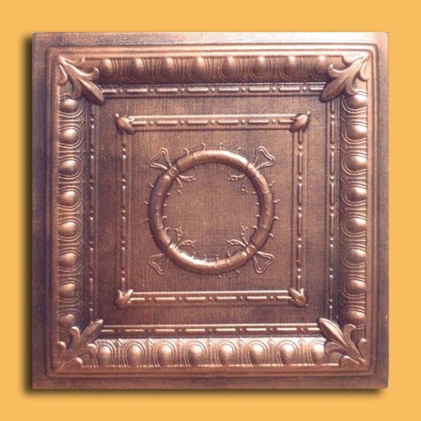 20"x20" Ancona Antique Copper Graphite Ceiling Tiles