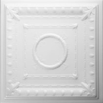 20"x20" Ancona White Tile Ceiling Tiles (#R47)