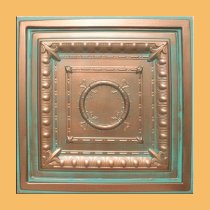 24″x24″ Ancona Antique Copper Patina PVC 20mil Ceiling Tiles