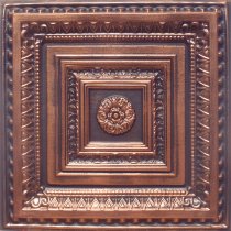 24″x24″ Brilliance Antique Copper Black PVC 20mil Ceiling Tiles