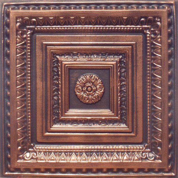 24"x24" Brilliance Antique Copper Black PVC 20mil Ceiling Tiles