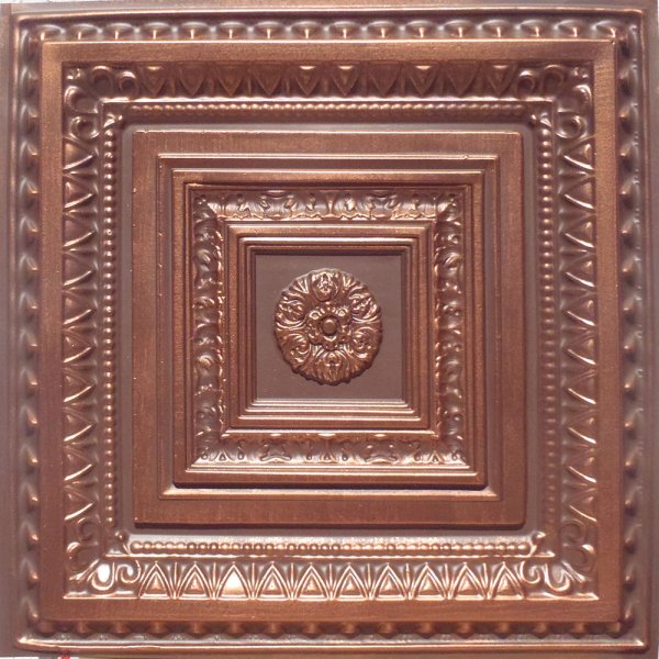 24"x24" Brilliance Antique Copper Brown PVC 20mil Ceiling Tiles