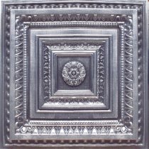 24″x24″ Brilliance Antique Silver Black PVC 20mil Ceiling Tiles