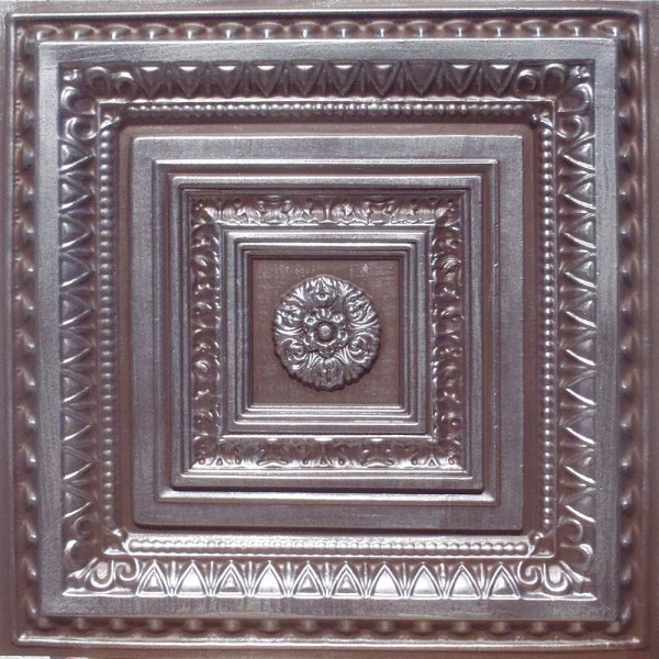 24"x24" Brilliance Antique Silver Brown PVC 20mil Ceiling Tiles