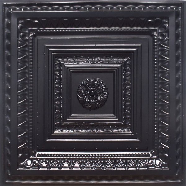 24"x24" Brilliance Black PVC 20mil Ceiling Tiles