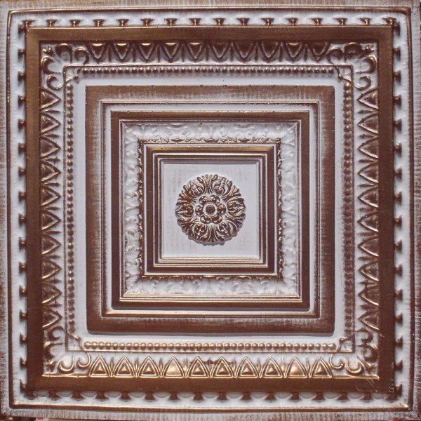 24"x24" Brilliance Accent Bronze White PVC 20mil Ceiling Tiles