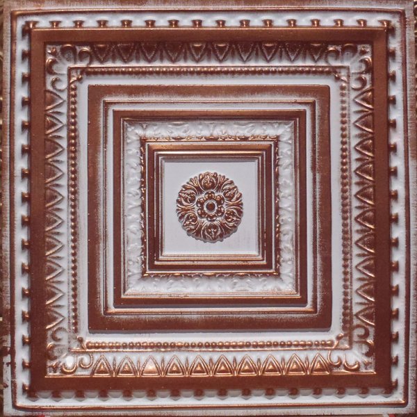 ..24"x24" Brilliance Accent Copper White PVC 20mil Ceiling Tiles