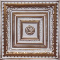 24″x24″ Brilliance Accent Gold White PVC 20mil Ceiling Tiles