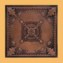 24″x24″ Jewel Antique Copper Black PVC 20mil Ceiling Tiles