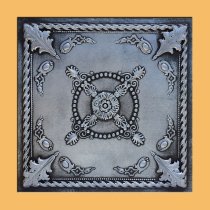 24″x24″ Jewel Antique Silver Black PVC 20mil Ceiling Tiles