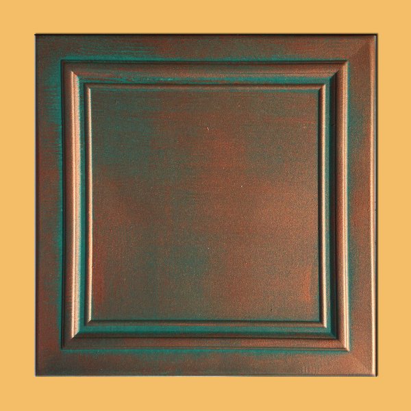 20"x20" Zeta Antique Copper Patina Ceiling Tiles