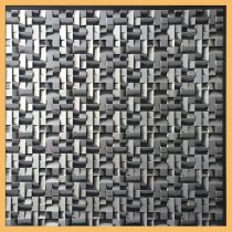 24″x24″ Opal PVC Silver Black MODERN Ceiling Tile