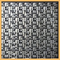 24"x24" Opal PVC Silver Black MODERN Ceiling Tile