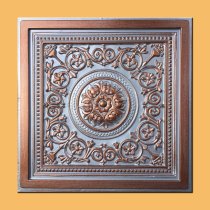 24″x24″ Majesty Silver/Copper PVC 20mil Ceiling Tiles - Best SELLER!