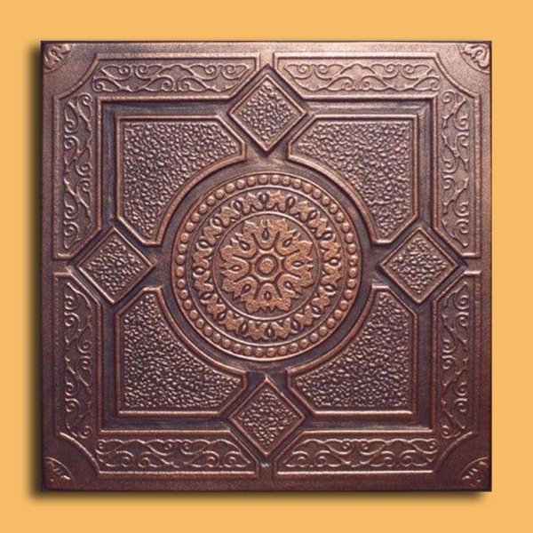 20"x20" Lima Antique Copper Black Ceiling Tiles