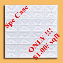 20″x20″ Margaretta White Foam 8pc/case (#R111) $1.00/sqft