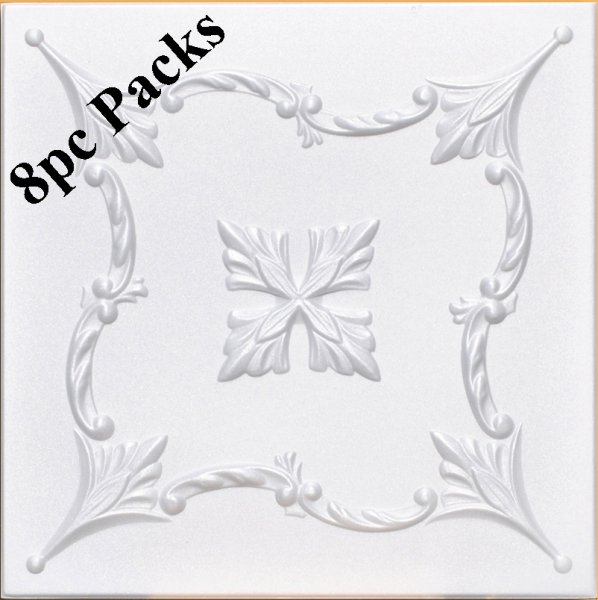 20"x20" Saratov White Foam 8pc/Case (#R138)