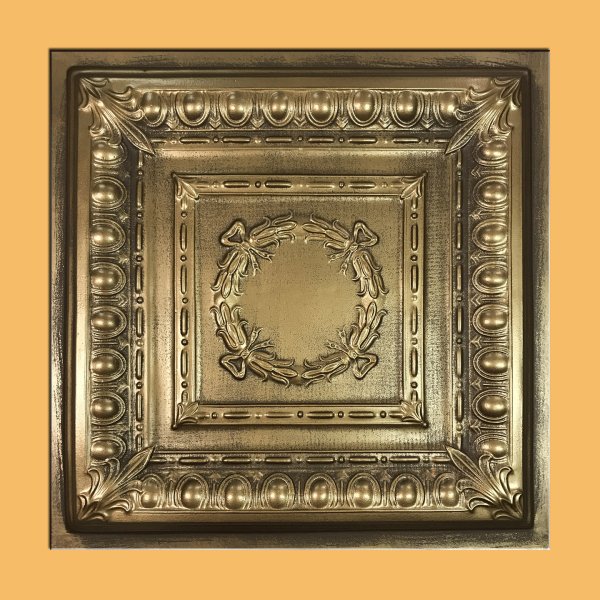 24"x24" Asiago Antique Bronze Brown PVC 20mil Ceiling Tile c