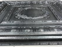 24"x24" Asiago Antique Silver Black PVC 20mil Ceiling Tile c