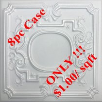 20"x20" Ovation White Foam 8pc/case - $1.00/sqft