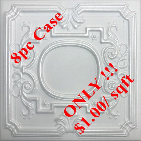 20"x20" Ovation White Foam 8pc/case - $1.00/sqft