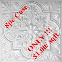 20″x20″ Regal White Foam 8pc/case - $1.00/sqft