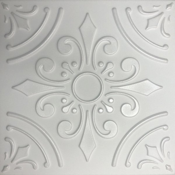 20"x20" Haromny White Ceiling Tile Foam