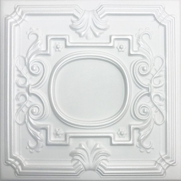 20"x20" Ovation White Ceiling Tile Foam