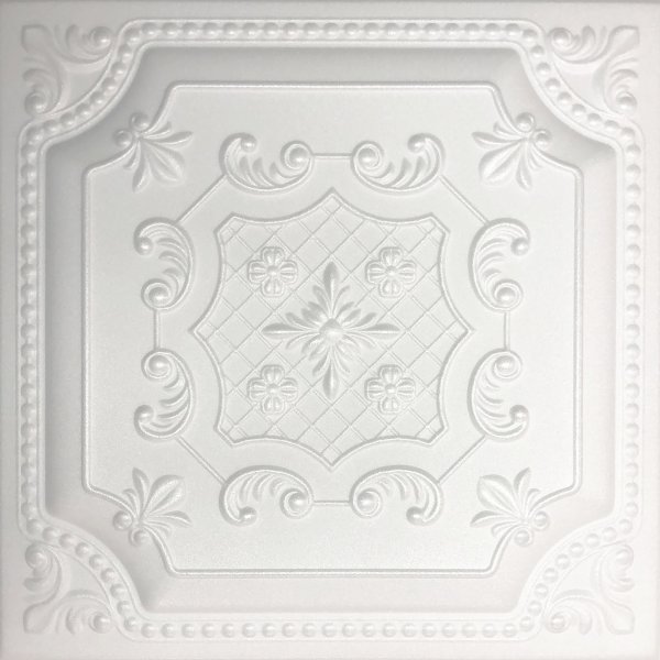 20"x20" Princess White Ceiling Tile Foam