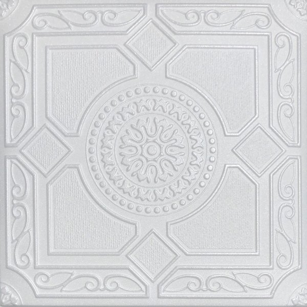 20"x20" Lima White 8pc Foam Ceiling Tile