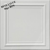 !BEST VALUE 20″x20″ Zeta White Foam 96pc Box (same as Line Art / R24)