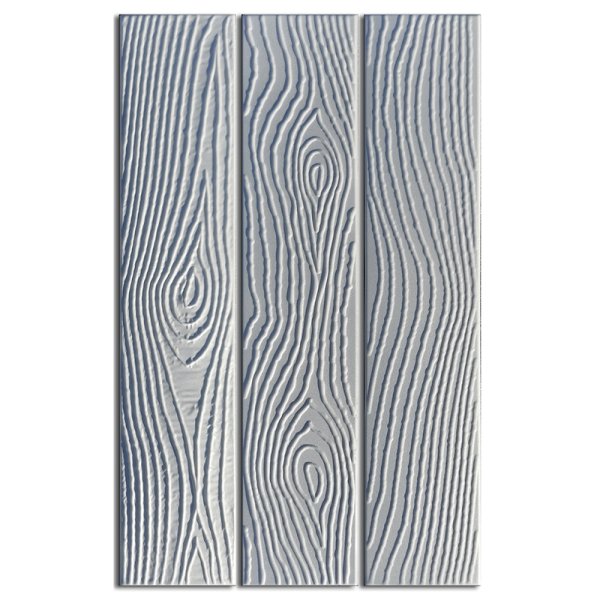 39"x6.5" Texture 3D White Finish Planks - 12pc Pack