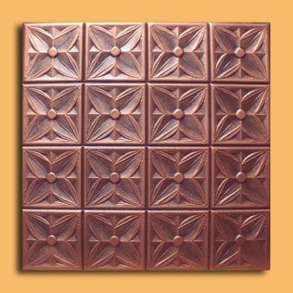 20"x20" Margaretta Antique Copper Brown Ceiling Tiles